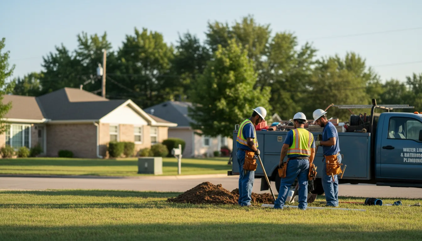 Residential water line and bathroom plumbing service in Sandy Ridge, PA